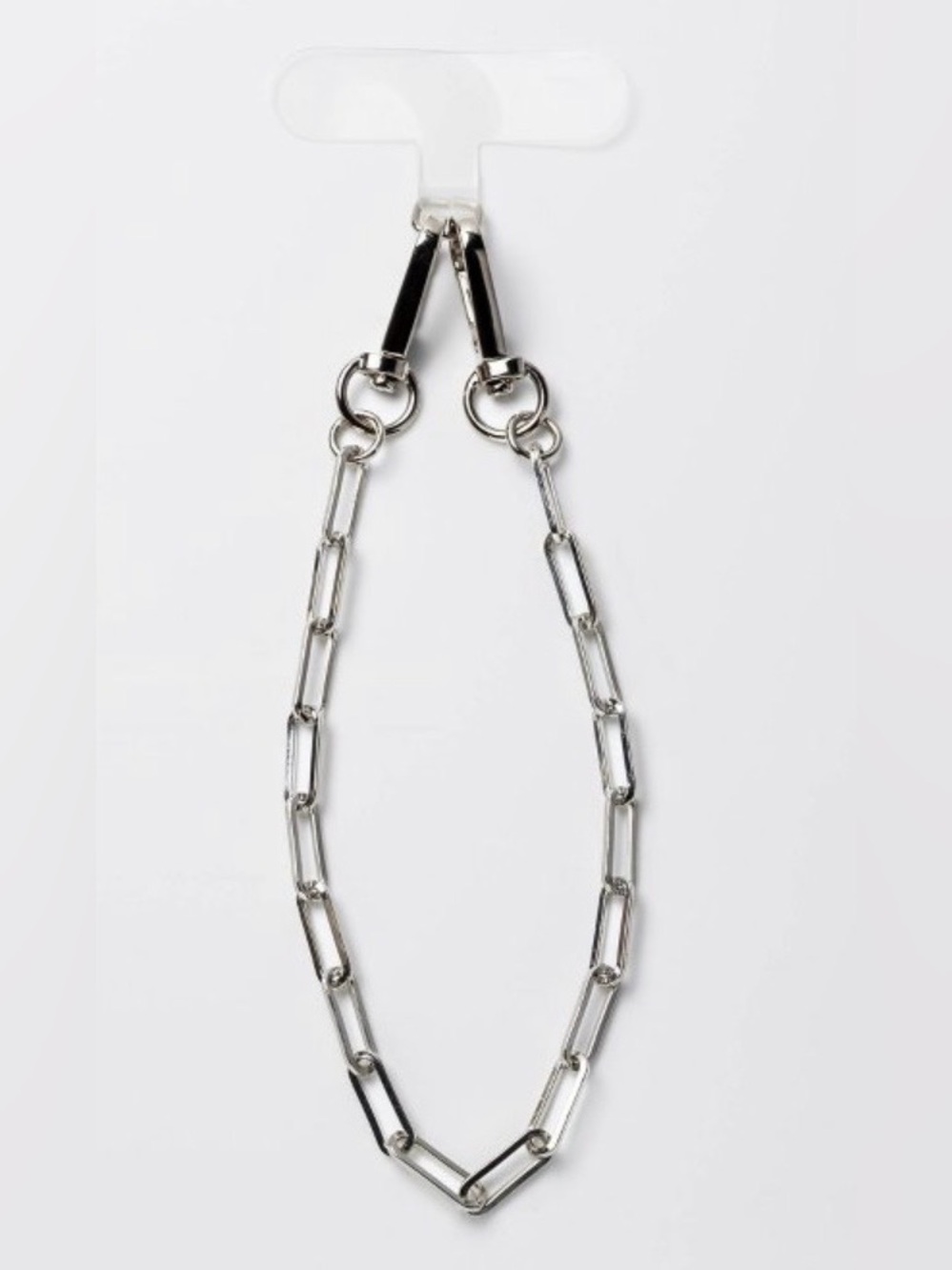 Phone Wristlet Silver Paperclip Chain